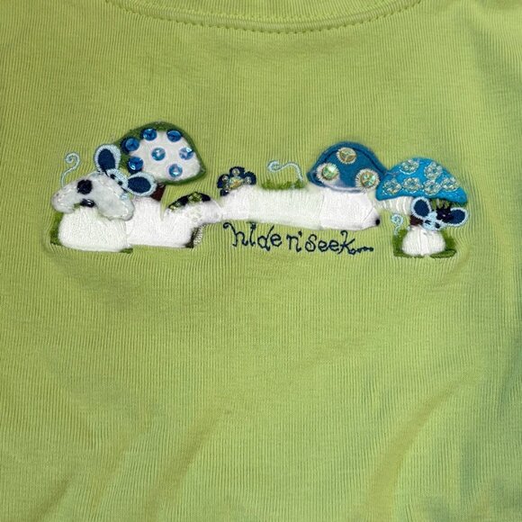 Gymboree Vintage Girls 5 Hide N Seek Mushroom Embroidery Top & Skort Outfit - Picture 3 of 8